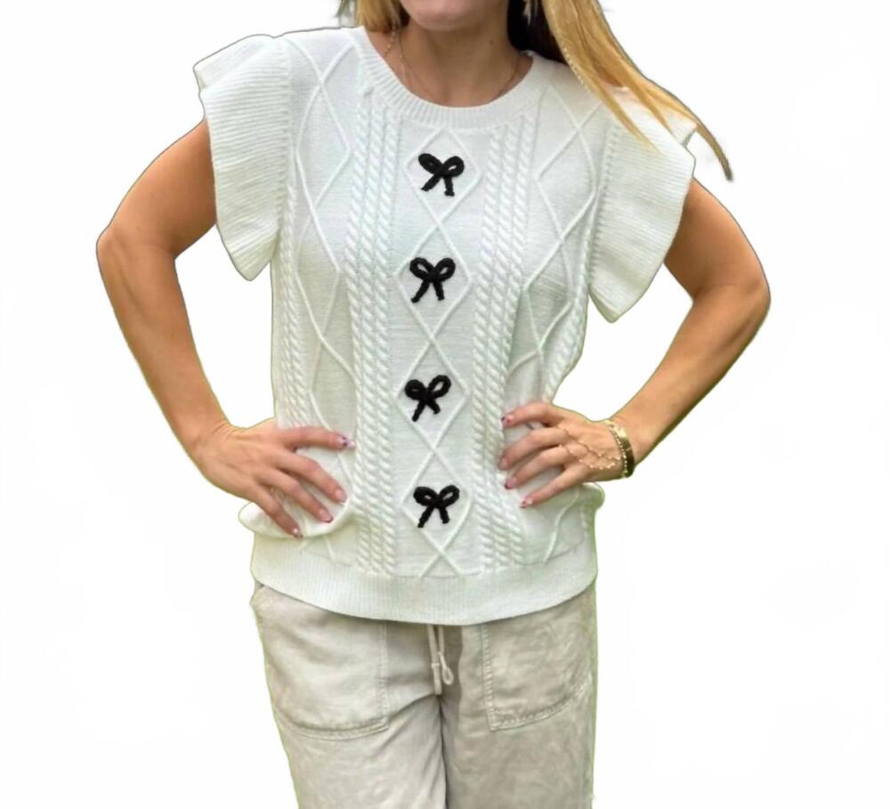 NEW KATYDID allison sweater in white